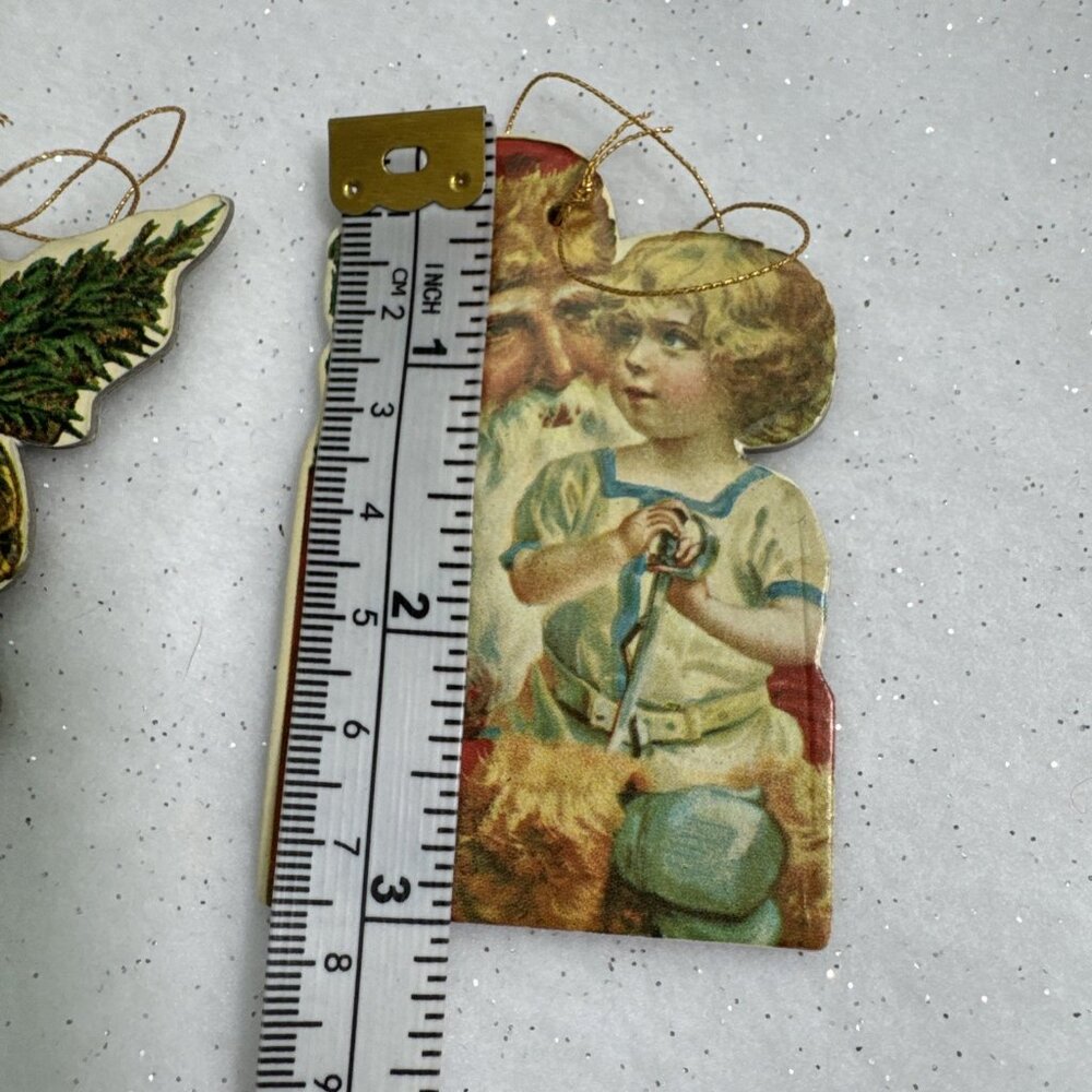 4 Vtg 1977 Merrimack Publ. Corp Die Cut Christmas Ornaments - Picture 9 of 12